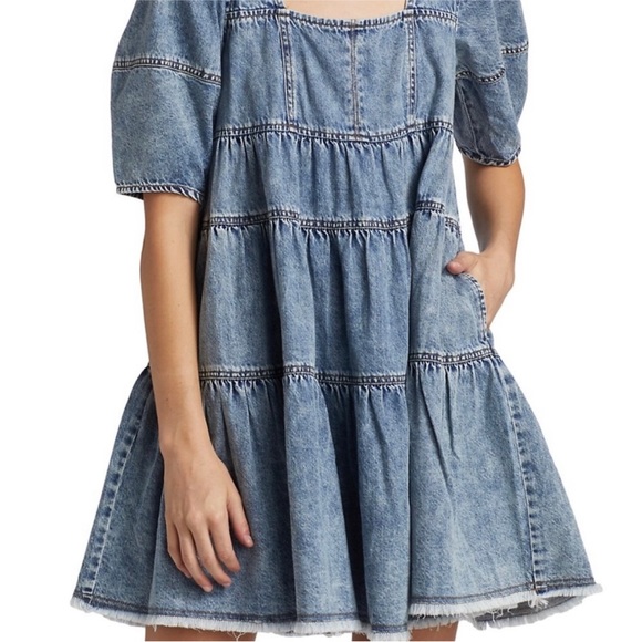 NWOT En Saison Denim Mini Dress - Picture 1 of 7